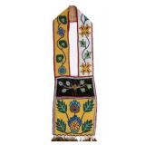 Fine Native American Great Lakes region beaded bandolier bag (c.1900)