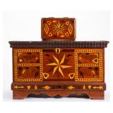 Fine folk art inlaid boxes from the McGrove estate, Frederick, MD