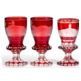 Bohemian glass including rare goblets with American scenes