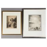 Large selection of fine art, including examples by Gerald Leslie Brockhurst and Rockwell Kent