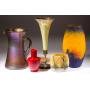 From a selection of art glass, including Tiffany, Daum Nancy, Schneider, and Steuben