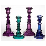 From a selection of colored candlesticks