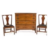 Fine (c. 1810-1830) Kentucky Federal inlaid cherry chest of drawers (40 ½" H, 41 ½" W, 19 ½" D)...