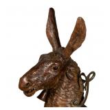 19th-century carved hollow-body carousel mule/donkey, from a good selection of antique carved...