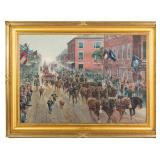 Outstanding original Mort Kunstler (American, b.1931) oil on canvas Civil War historical painting...