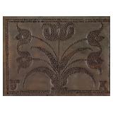 Detail of a newly discovered Shenandoah Valley of Virginia punched-tin-paneled food/pie safe...