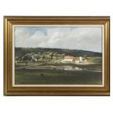 ohn Chumley (American, 20th century) watercolor Virginia landscape, titled "Barn...