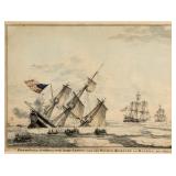 Dutch School (19th century) nautical watercolor painting depicting the sinking of the "Janson"...