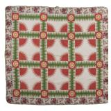 Vibrant American mid-19th century applique quilt, from a large selection of quilts