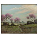 Benson Bond Moore (1882-1974) oil on masonite Florida landscape painting, inscribed "Citra, FL"...