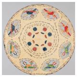 Important Shenandoah Valley of Virginia folk art cut-work watercolor and ink on paper valentine...