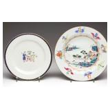 Two fantastic examples of Chinese export porcelain including a late 18th/early 19th century plate...