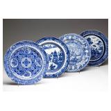 Early English Staffordshire blue transfer-printed ceramics from the collection of the late Paul T...