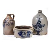 Good selection of American stoneware, including two New York state jugs and a rare T. H. Willson &..