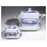 From a 160-piece collection of English Staffordshire transferware in the "Agricultural Vase"..