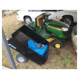 JD mower & trailer 