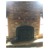 Stone fireplace 