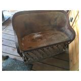 Antique western leather seat