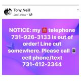 Tony Neill 731-412-2344