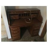 Oak Roll Top Desk