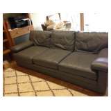 Gray leather sofa