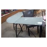 corner glass top desk/table
