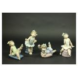 Lot 48: Lot of 4 Lladro Porcelain Figurines 