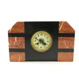 Lot 64: French Art Deco Style Marble Mantel Clock 