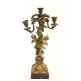 Lot 95: French Gilt Bronze Louis XV Style Candelabrum 