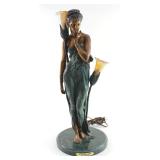 Lot 99: Contemporary Figural Lamp on Marble Base 