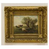 Lot 453: Ludwig Sellmayr, Pastoral Scene with Girl 