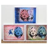 Lot 458: Roy Eder, 3 Pop Art Prints of Marilyn Monroe 