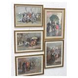 Lot 475: Aniello Eco, 5 Gilt Framed Watercolors 