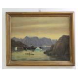 Lot 516: Emanuel A. Petersen, Arctic Greenland Harbor Scene 