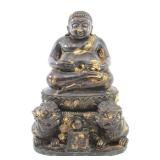 Lot 559: Antique Bronze Seated Buddha 
