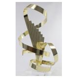 Lot 646: Dan Murphy Abstract Spiral Brass Sculpture 