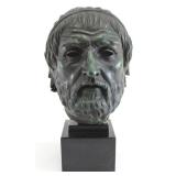 Lot 15: Metal Bust of Aristotle on Metal Base 