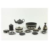 Lot 86: Lot of 13 Wedgwood Black Jasperware Pieces 