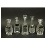 Lot 90: Lot of 5 Waterford Crystal Glass Decanters 