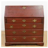 Lot 108A: American Chippendale Slant Front Bureau 