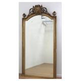 Lot 127: 19th Century French Beveled Glass Gold Leaf Mirror 