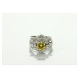 Lot 235A: 14K Gold Ladies Diamond Cocktail Ring 