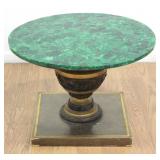 Lot 416: Round Malachite Top Table 