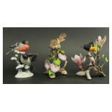 Lot 524: 3 Porcelain Birds 