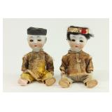 Lot 556: Pair Japanese Porcelain Dolls 