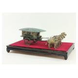 Lot 655: Patinated Metal Model of Chinese Imperial Wagon 