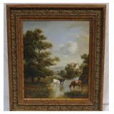 61 - Oil on canvas painting - signed 29 x 34