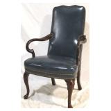 360 - Hancock & Moore leather arm chair nail head trim 43" tall