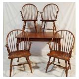 372 - Bob Timberlake by Lexington table & 4 chairs 2 drawers in table 30" tall x 52" x 37" Chairs he