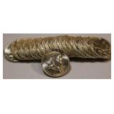 8008 - 1955-P BU Roll Franklin Half Dollars